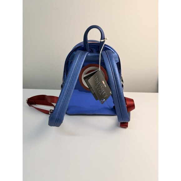 NWT Loungefly Marvel Studio Infinity Saga Captain America Mini Backpack Metallic main image 8